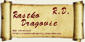 Rastko Dragović vizit kartica